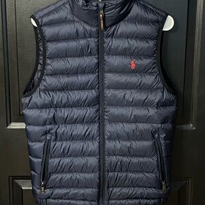 Polo by Ralph Lauren Navy Quilted Puffer Vest with Red Pony